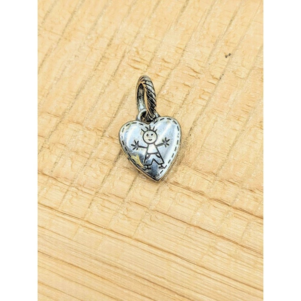 Brighton Bracelet Charm Boy Son Grandson Stick Figure Heart Dangle